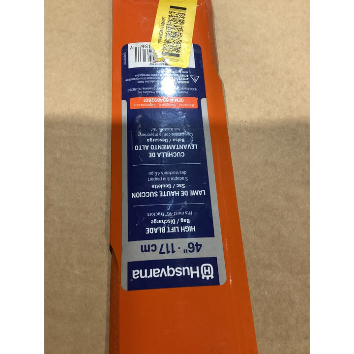 Lot # 125 Husqvarna 46in High Lift Blade $35