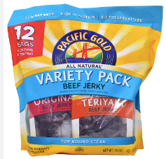 Lot # 1113 Pacific Gold Beef Jerky Variety 15oz $28