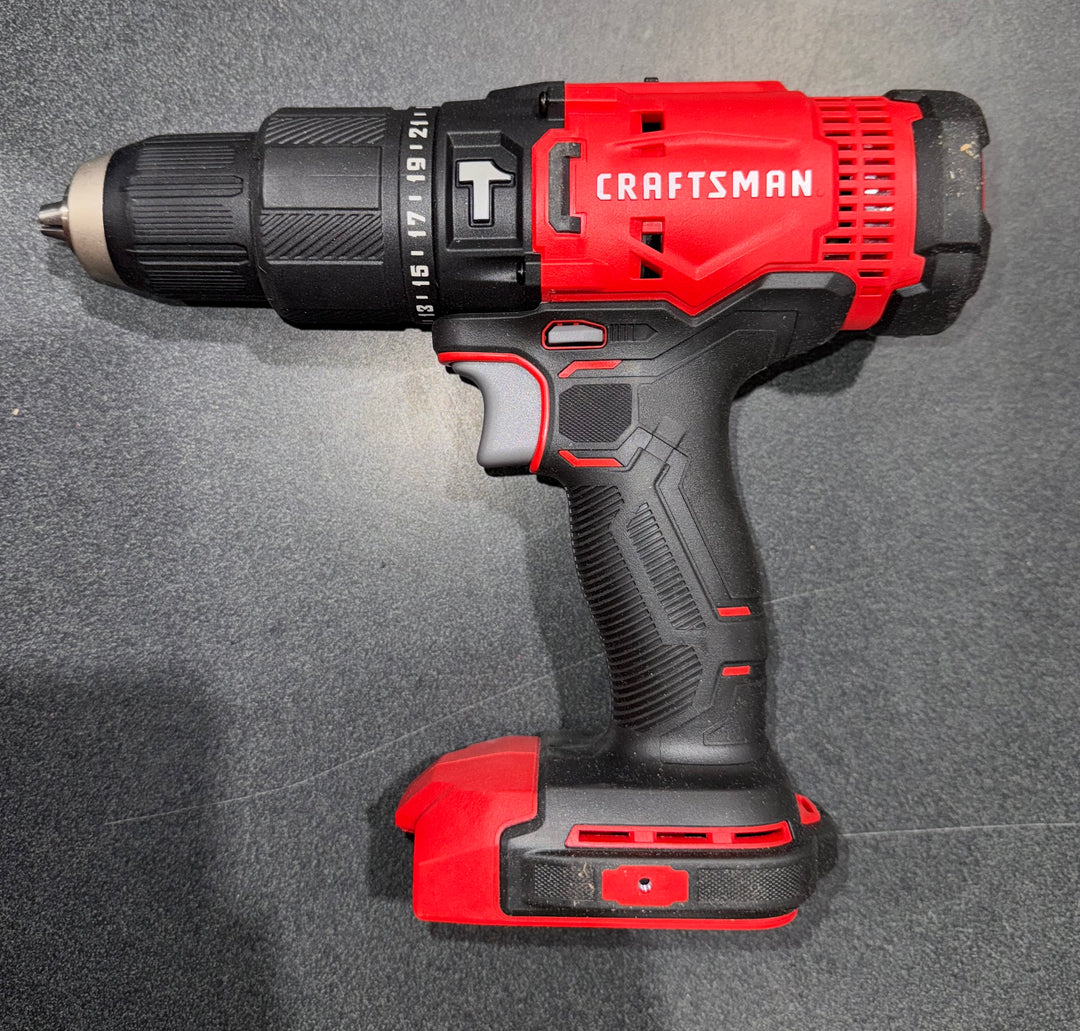 Taladro percutor inalámbrico CRAFTSMAN V20 de 1/2 pulg. y 20 voltios máx., variable (incluye 1 batería y cargador) (caja abierta)