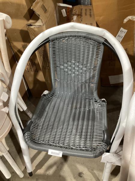 Lot # 1947 Flash Furniture Lila Gray Stack Chair $128
