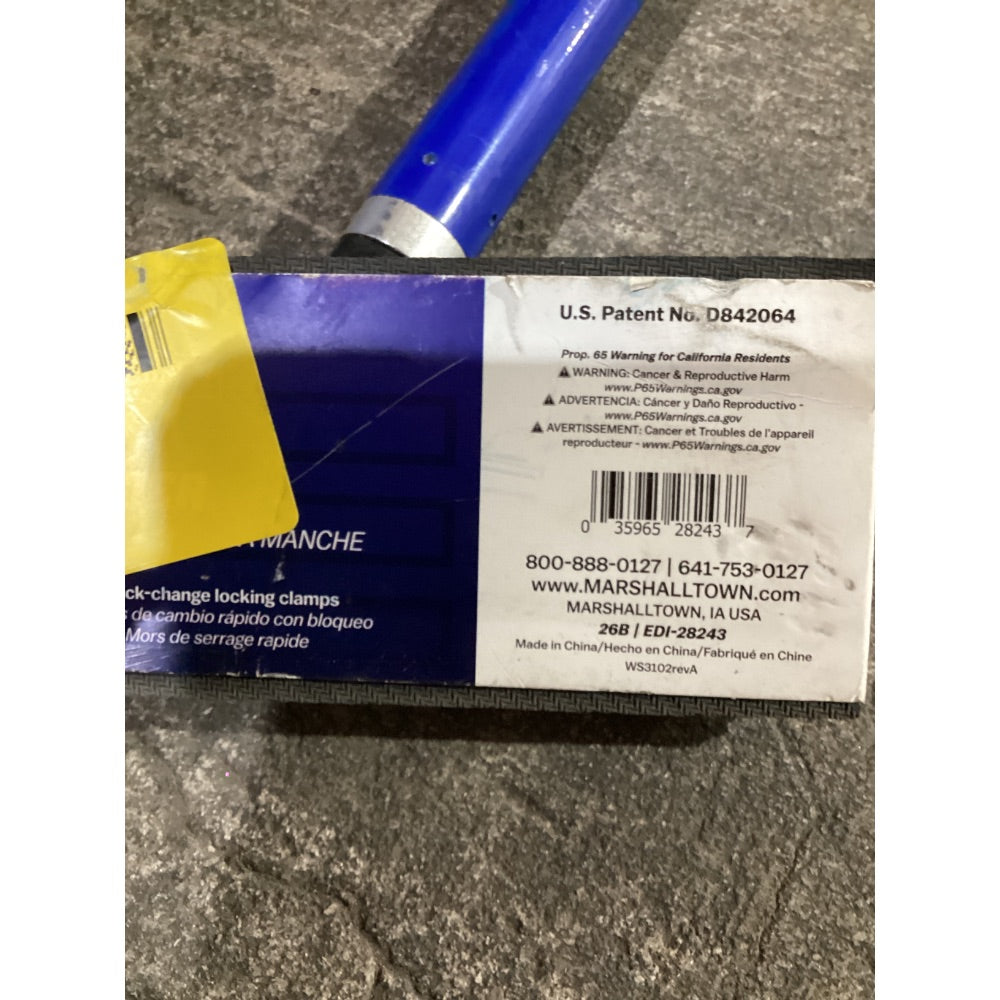 Lot # 1038 MARSHALLTOWN Pole Sander WS3102revA - Quick-Change Clamps, Long Reach, Blue
