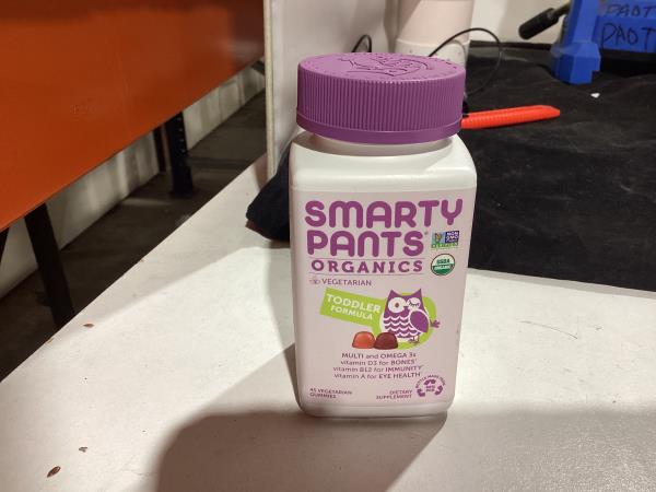Lot # 381 SmartyPants Organic Toddler Multi & Vegetarian Omega 3 Gummy Vitamins with D3, C & B12 - 45 Ct
