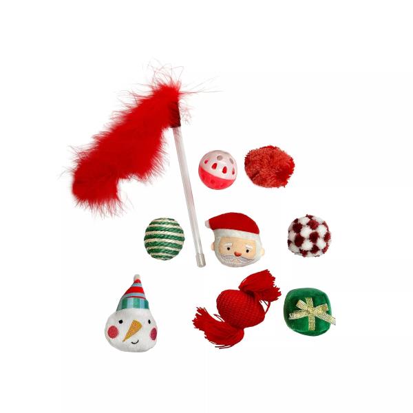 Lot # 386 Meow 10-Piece Cat Toy Gift Set, Multi