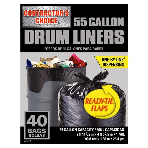 Lot # 1154 Contractor S Choice Trash Bags 55 Gal 40 Count $36