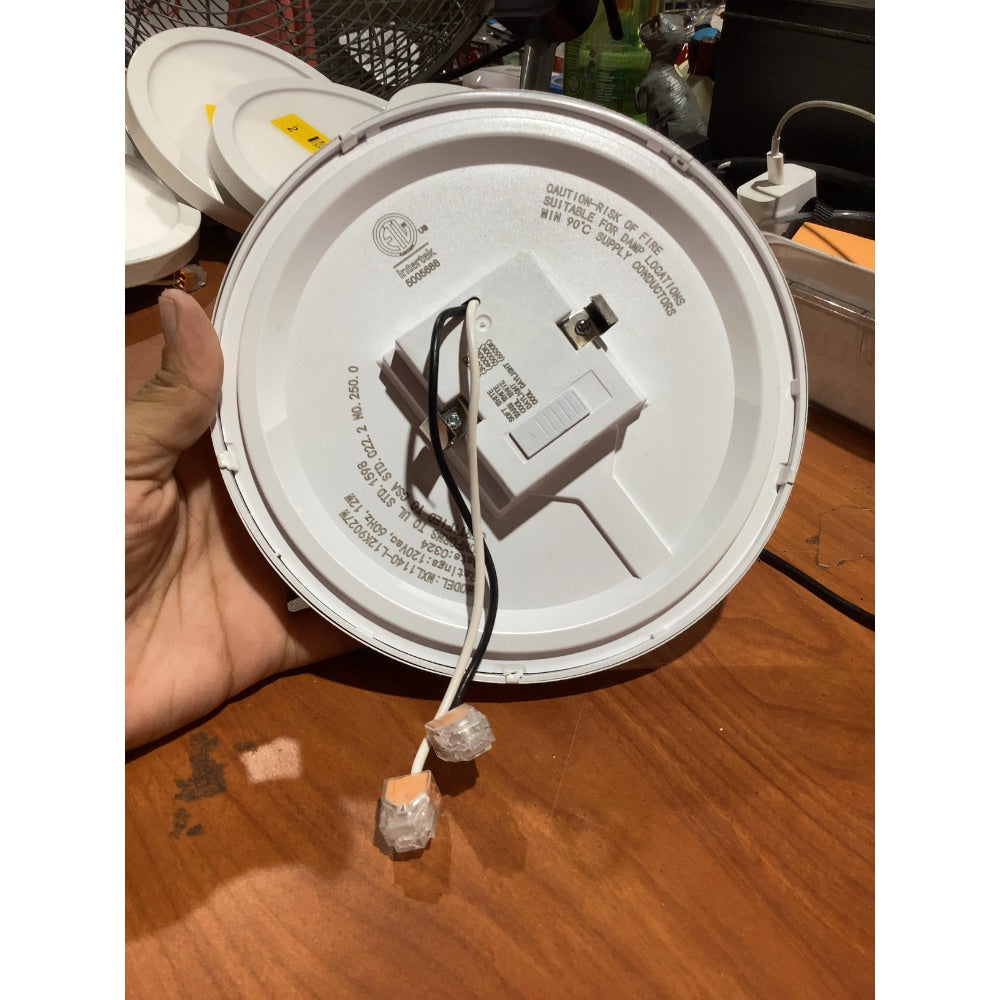 Lot # 1451 White Selectable Color LED Flush Mount Light $25