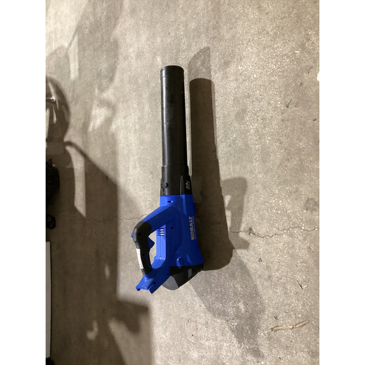 Lot # 1277 KOBALT Brushless Blower KHB 4124B-03, 24V Cordless, Blue and Black