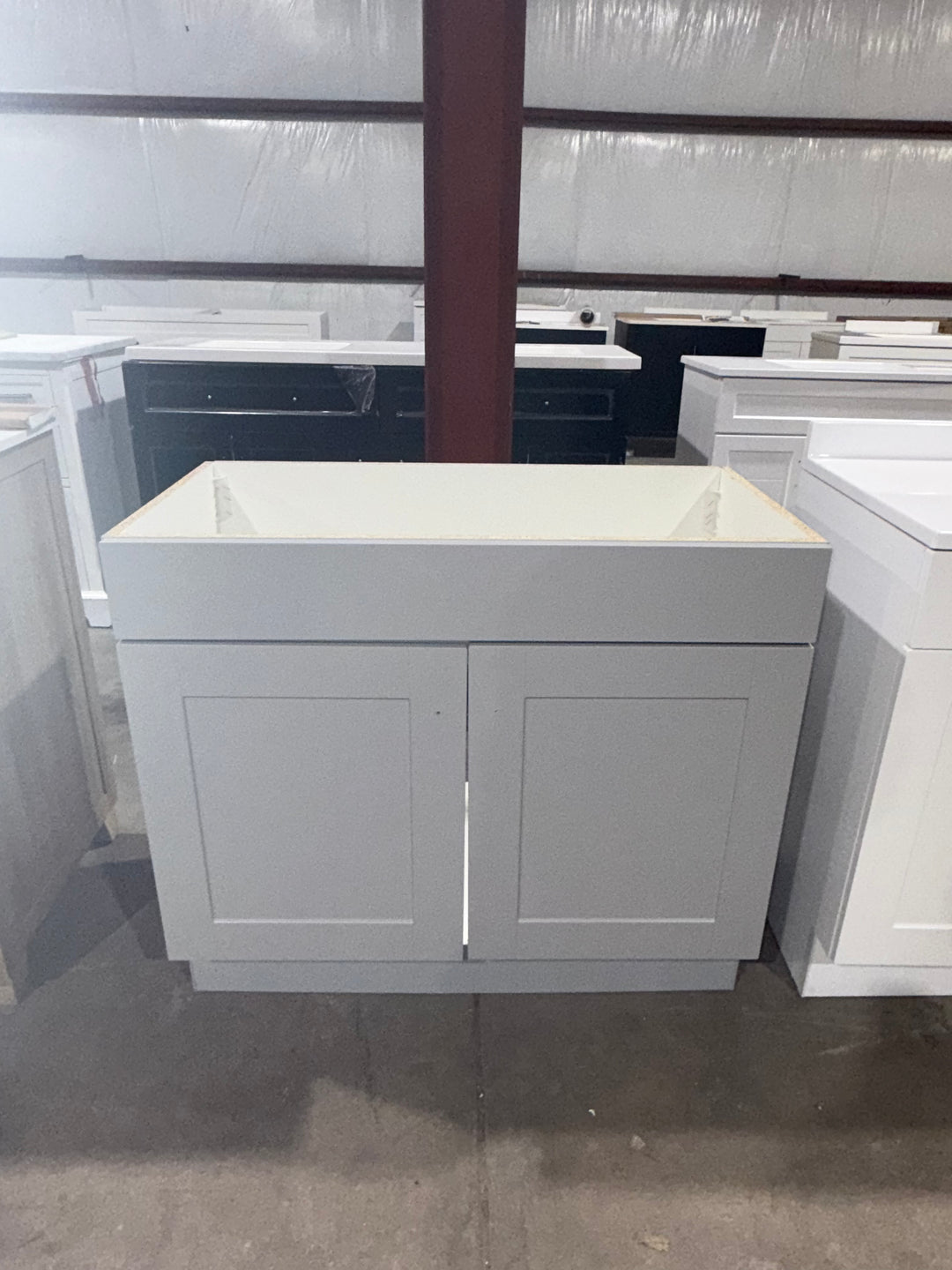 Project Source Dover 36-in Light Gray Single Sink Bathroom Vanity (NO TOP) (OPEN BOX)