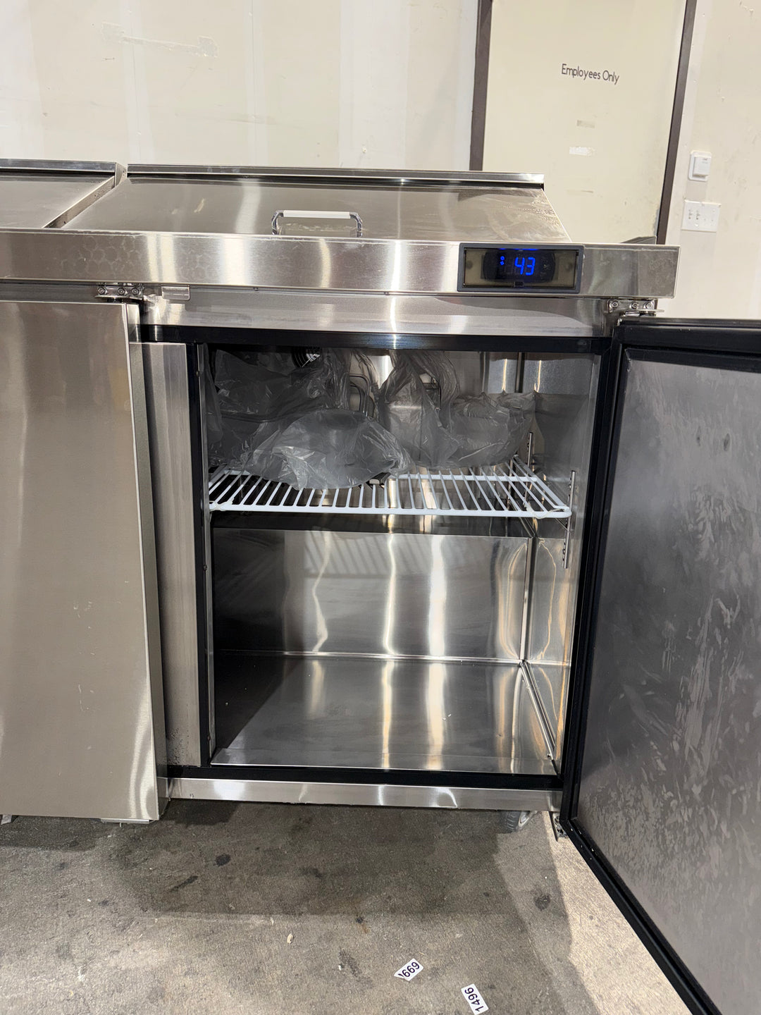 Coolski 72.7’’ Stainless Steel Salad Bar Refrigerator 3 Door