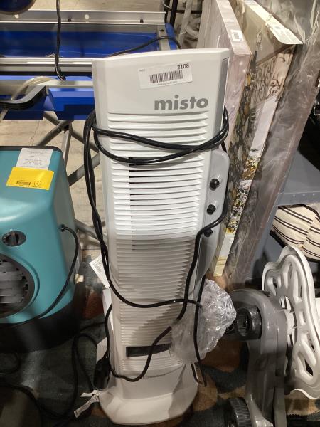 Lot # 2108 Lasko Misto Outdoor Living Misting Tower Fan $120