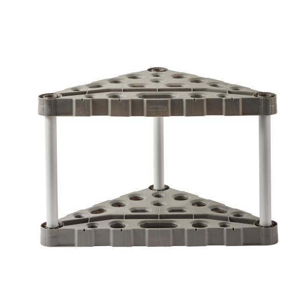 Lot # 1839 Rubbermaid Plastic Garage Corner Tool Tower Rack, Easy to Assemble, Organizes up to 30 Long-Handled Tools/Rakes/ Brooms/Shovles for Home/House/Outdoor/Sheds