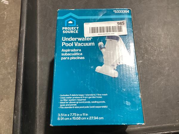 Lot # 985 Project Source 5-in Handheld Pool Vacuum $25