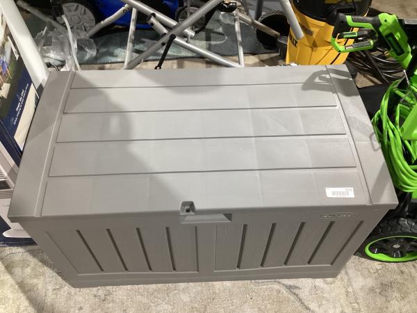 Lot # 2115 Suncast 50 Gal. Plastic Deck Box $99