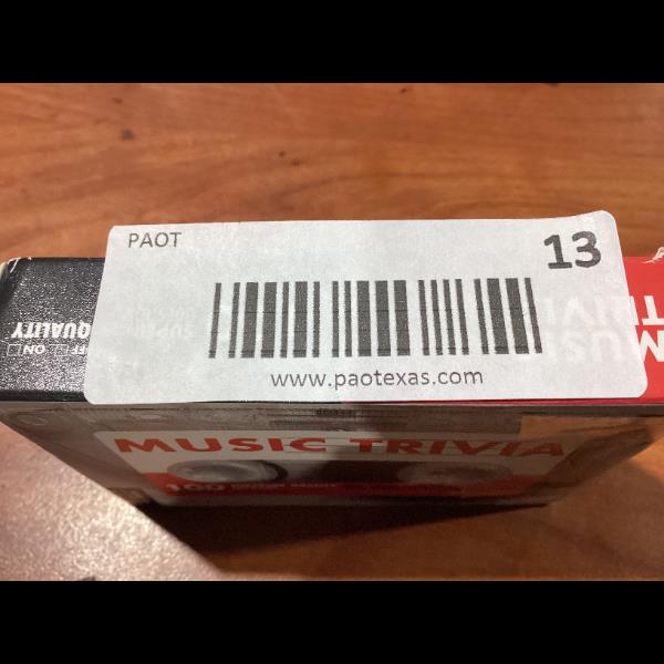 Lot # 13 PAOT Music Trivia Game - $18