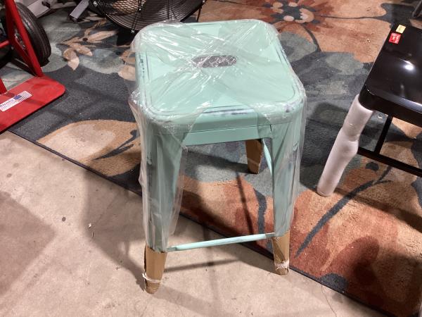 Lot # 2087 Flash Furniture Distressed Metal Bar Stool $65