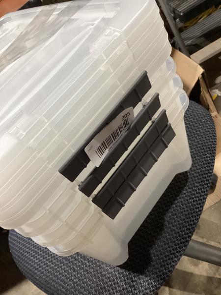 Lot # 305 Iris Buckle Up Clear 12.9 Quart Storage Box $40
