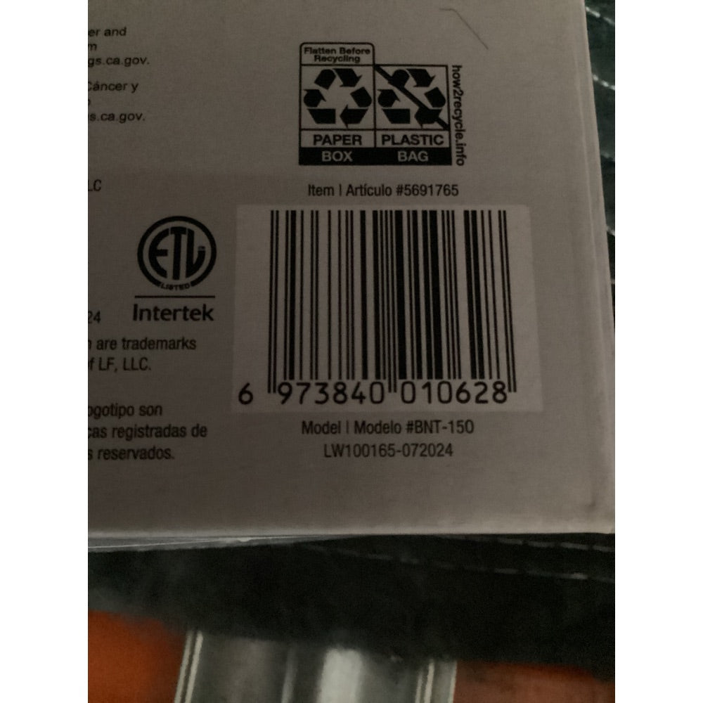 Lot # 1061 UTILITECH Ceramic Heater BNT-150, Adjustable Thermostat, Cool-Touch Housing, Tip-Over Safety Switch, 1500 Watts, Black