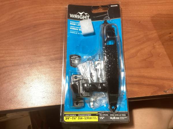 Lot # 301 WRIGHT  Black Screen  Storm Door Latch VC33BL  $11.00
