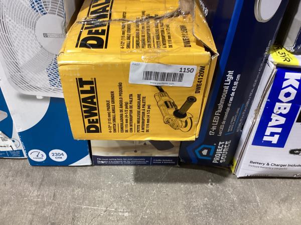Lot # 1150 Dewalt 4-1/2 in Paddle Switch Angle Grinder $69