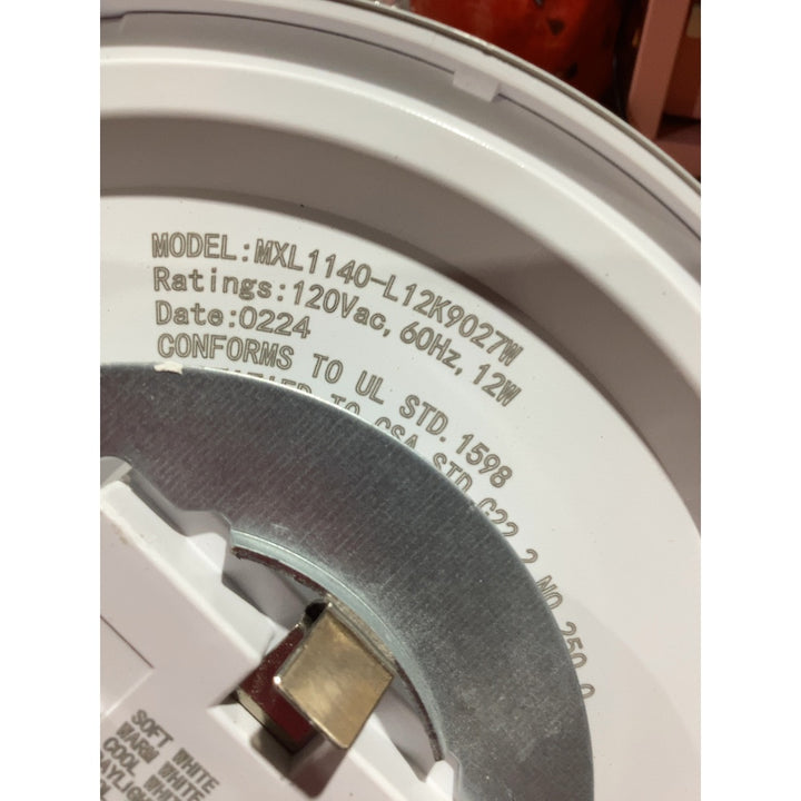 Lot # 1084 LED Flush Mount Light MXL1140-L12K9027W $25