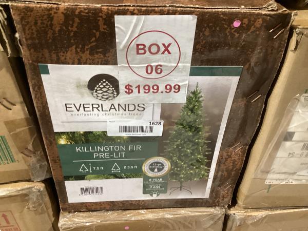 Lot # 1628 Everlands 7.5-ft. Killington LED Artificial Christmas Tree, Multicolor