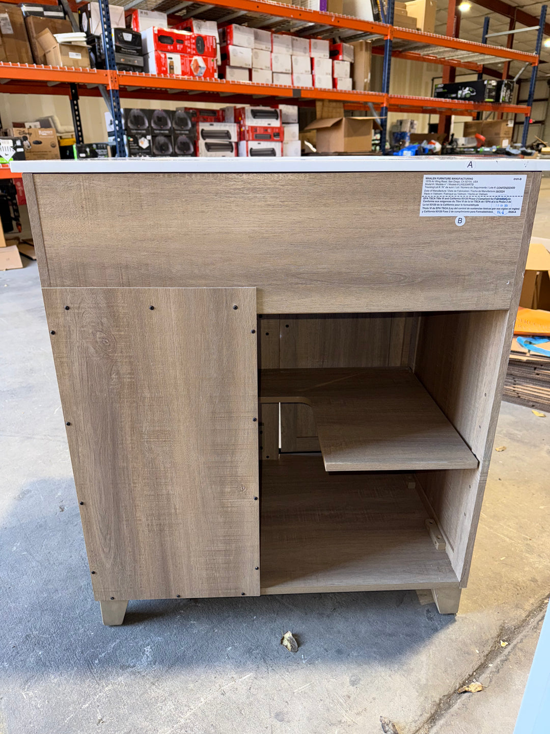 Style Selections Morriston 30in Light Natural Oak Undermount Sink Bathroom Vanity w White Stone Top (open box)