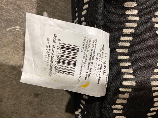 Lot # 291 Origin 21 Black Helix Jacquard Chair Cushion $60