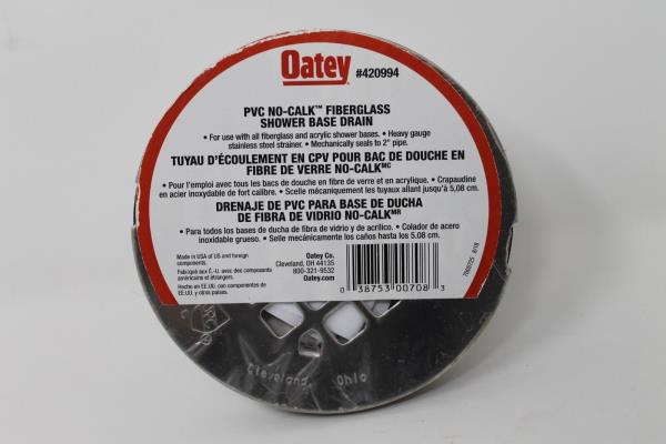 Lot # 1243 Oatey Shower Drain 2 Stainless Steel $11.68