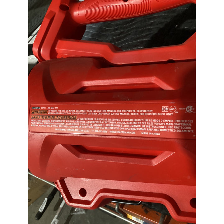 Lot # 1014 Craftsman V20 Cordless Leaf Blower - Red & Black, Portable, Handheld, 20V MAX