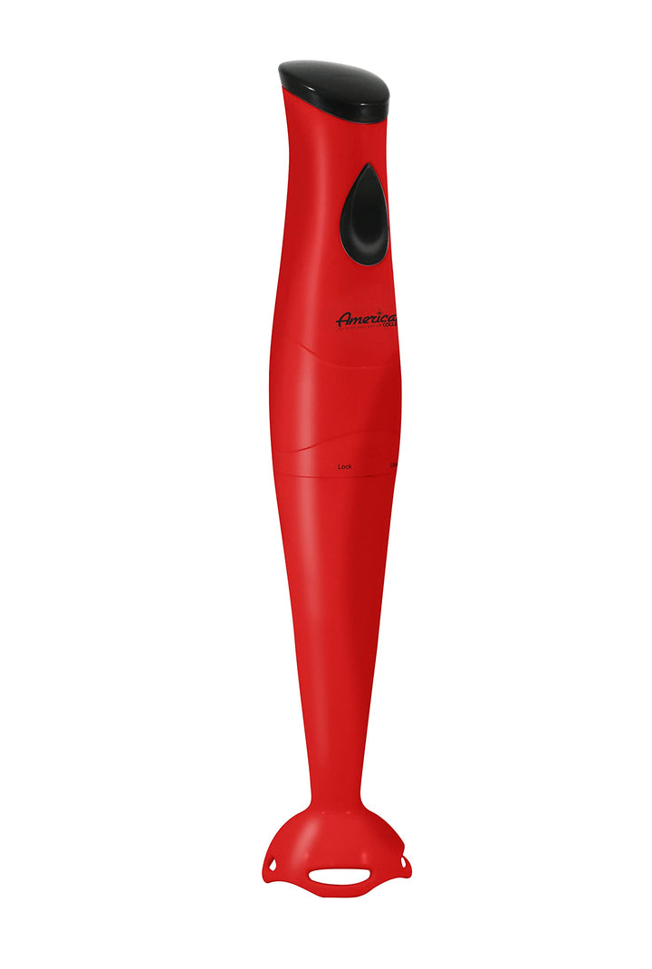 Lot # 72 Elite Gourmet Electric Immersion Hand Blender, Mixer, Chopper, 1-Touch Control Multi Purpose Hand Blender Stick, Mixer, Chopper, 150 Watts One-Touch Control For Soups, Sauces, Baby Food, Red