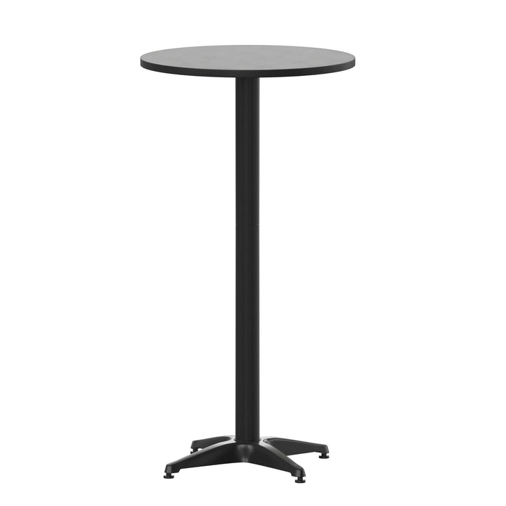 Lot # 1591 Flash Furniture Metal Bar Table - Aluminum Patio Table - Mellie 23.5"H Round Bar Height Table - Indoor/Outdoor - Black