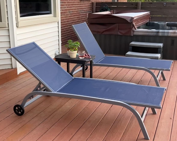Lot # 1981 Domi Chaise Lounge Set of 3 Lounge Chairs $240