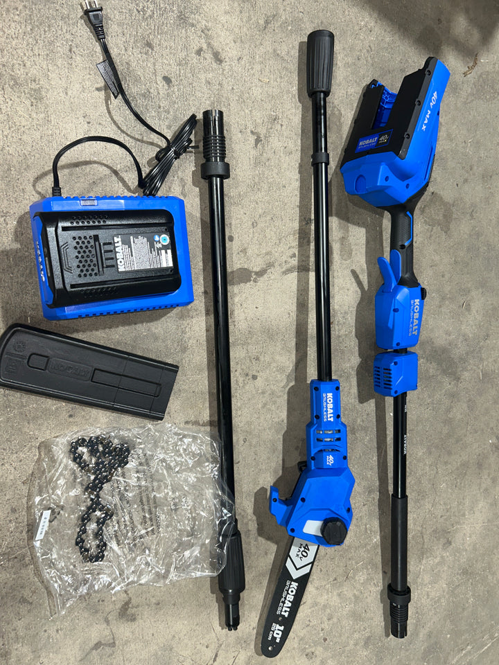Kobalt Gen4 40-volt 10-in 2 Ah Battery Pole Saw (Battery and Charger Included) (used)