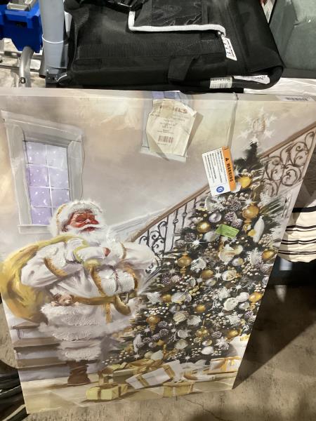 Lot # 2131 Messent Santa's Grand Entrance Canvas Wall Art $25