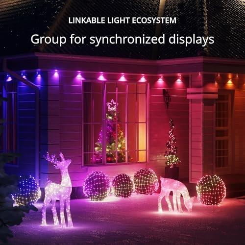 Twinkly Strings 750 LED RGB, Including White, Mappable LED Lights Outdoor and Indoor, Christmas Lights, Smart LED Lights, Mappable LEDs, Compatible with Alexa,Google Home, IP44, Green Wire, 197FT (OPEN BOX)