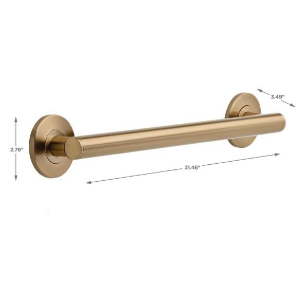 Lot # 516 Delta Faucet 41818-CZ Contemporary Grab Bar, 18", Champagne Bronze
