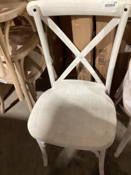 Lot # 1943 Crossback chair White $119