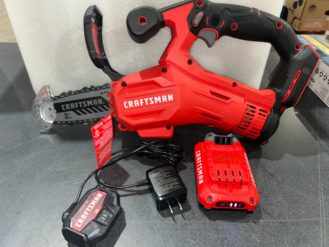 CRAFTSMAN V20 20-volt Max 6-in Battery 2 Ah Chainsaw (Battery and Charger Included) (USED)