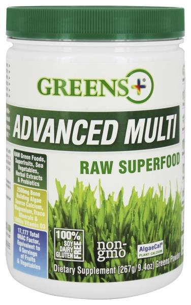 Greens Plus Advanced Multi Raw Super Greens Superfood Powder - Plant-Based Supplement - 30 Servings