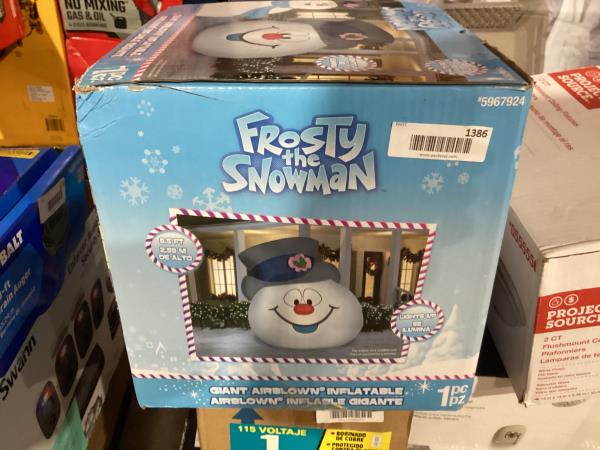 Lot # 1386 8.5 Ft Giant Frosty the Snowman Head Airblown $100