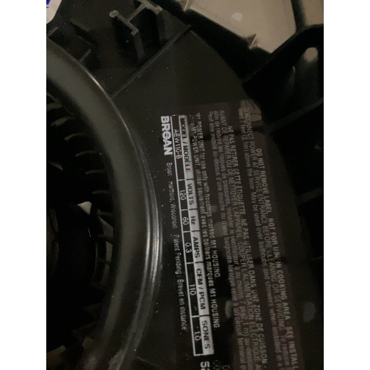 Lot # 616 Broan AEW110LB Bath Fan $75