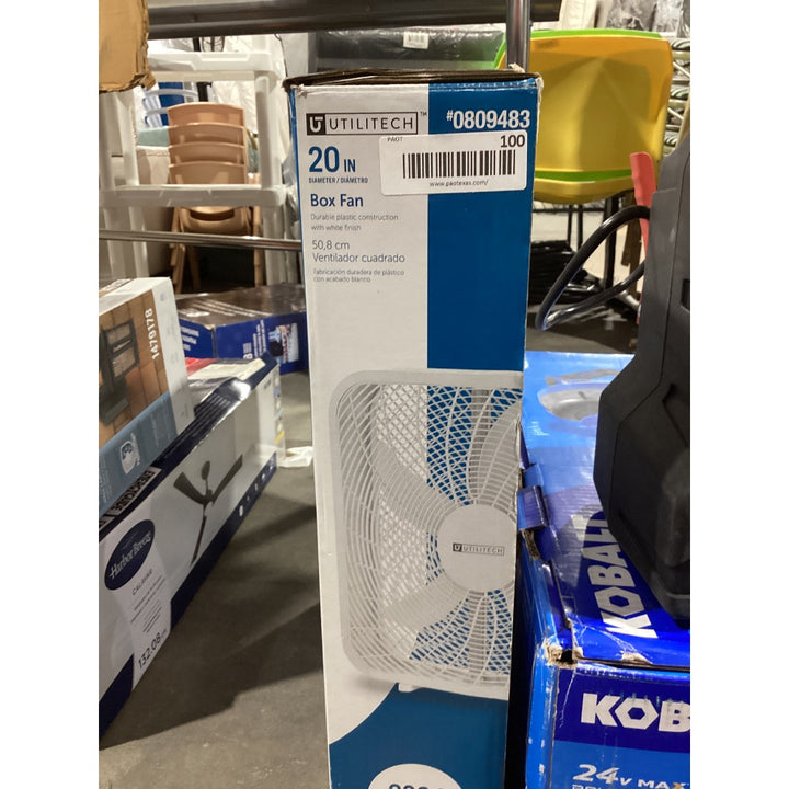 Lot # 100 Utilitech 20-in Indoor Box Fan $24