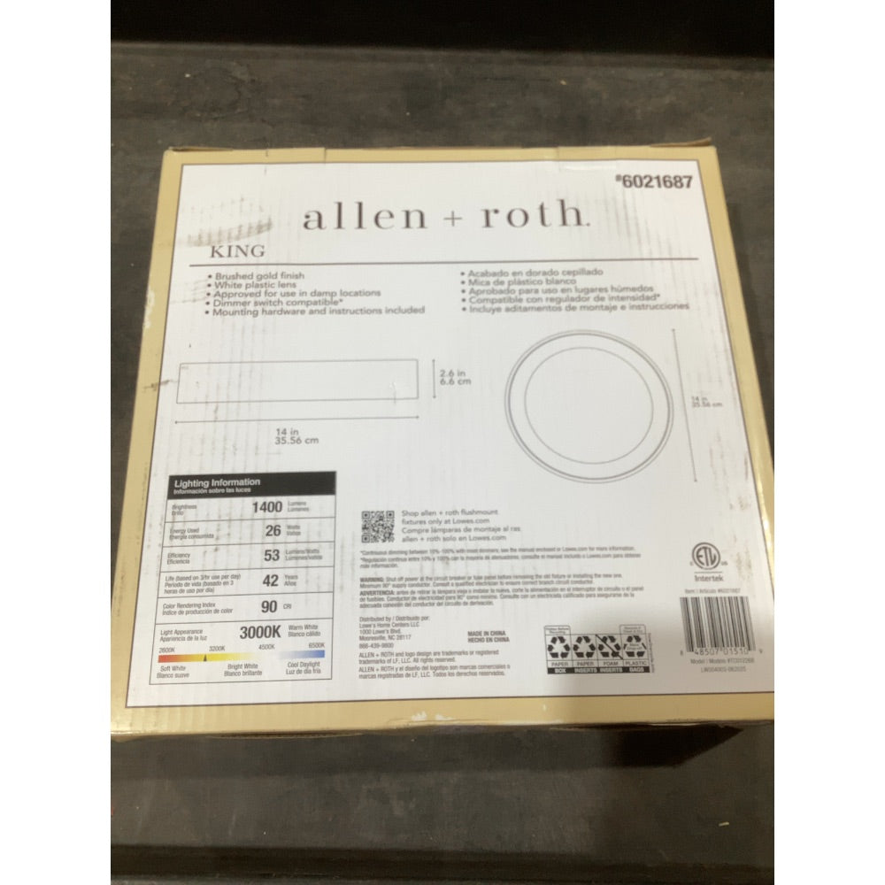 Lot # 1592 LED flushmount light