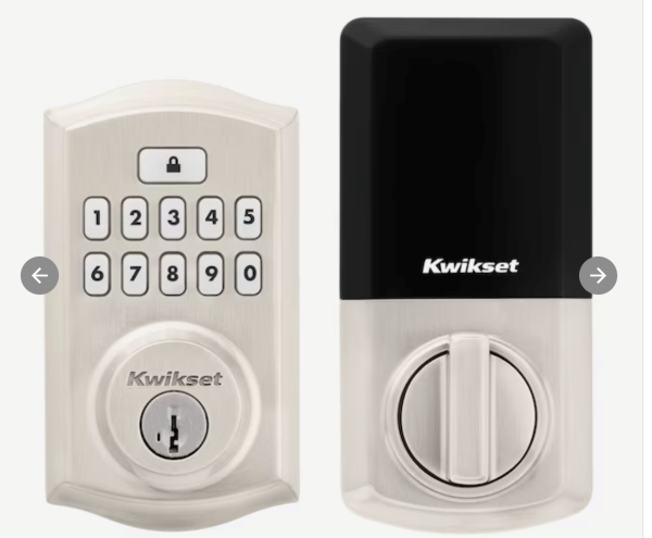 Lot # 823 Kwikset 260 Satin Nickel Keypad $99