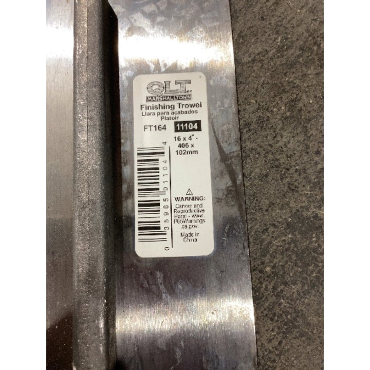 Lot # 747 MARSHALLTOWN Finishing Trowel $40