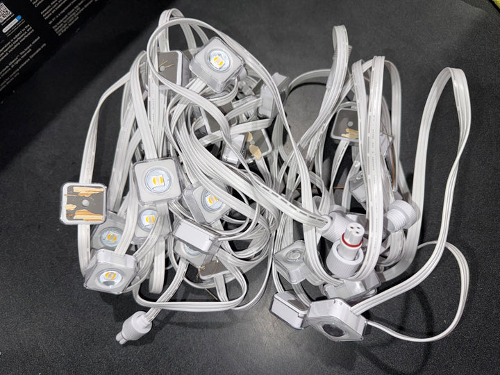 Luces LED para exteriores Govee Elite, 30 m, RGBICW, blancas, permanentes (caja abierta)