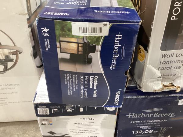 Lot # 98 Portfolio 11.5  Black Outdoor Wall Light $80