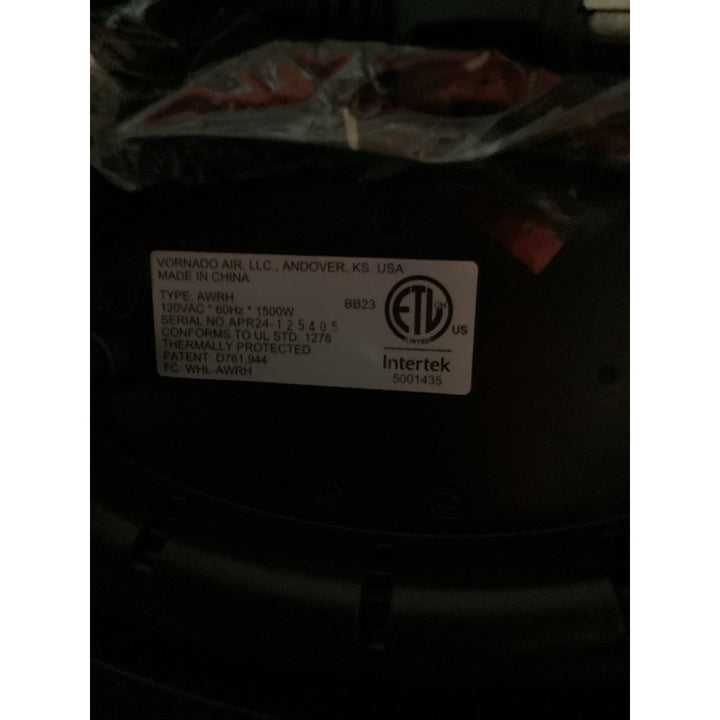 Lot # 943 Vornado Heater $50.00