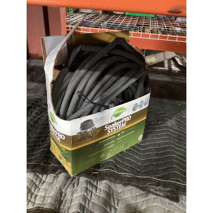 Lot # 1024 Element SoakerPRO SYSTEM ELSPAK38100CC - 100ft 3/8-inch Soaker Hose, 20-piece EZ-Connect Drip Irrigation System, Black