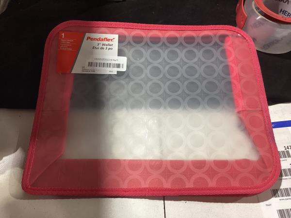 Lot # 1472 Pendaflex Zip Wallet Poly File, 3 Inch Expansion, Pink or Blue (No Color Choice), Each (27909)