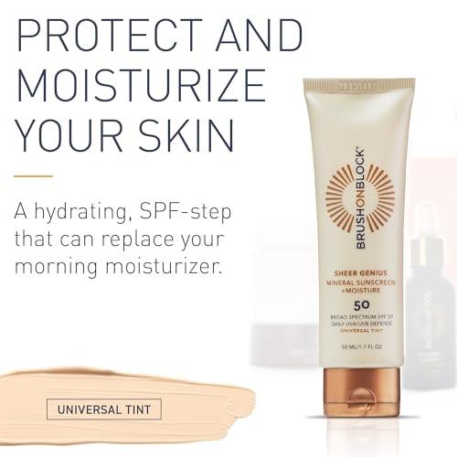 Brush on Block Sheer Genius Universal Tinted Mineral Sunscreen and Moisturizer SPF 50